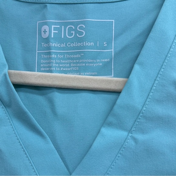 Figs Sea Glass Small Catarina Small Petite Kade Pants GUC - Picture 8 of 8